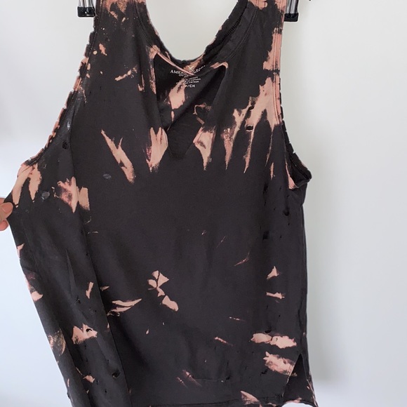 One of a kind AE bleach dyed tank top - Picture 2 of 9